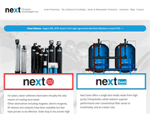 Tablet Screenshot of nextfiltration.com